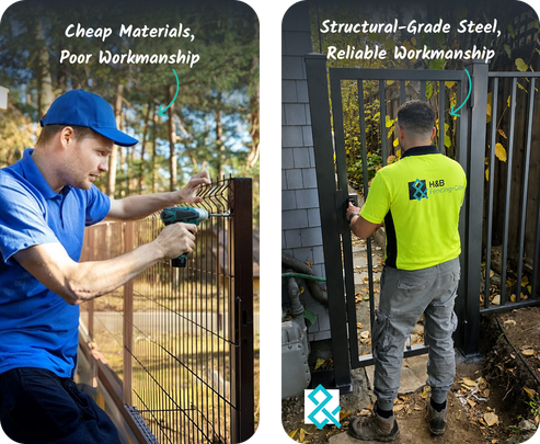 School perimeter fencing by H&B